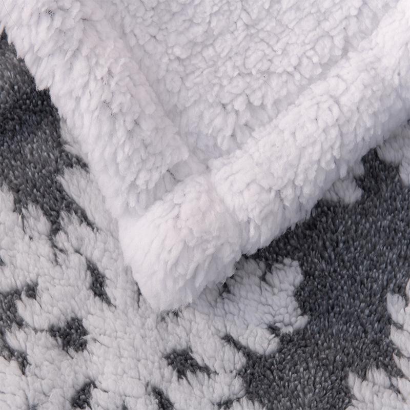 Двухслойное теплое фланелевое жаккардовое одеяло для зимы