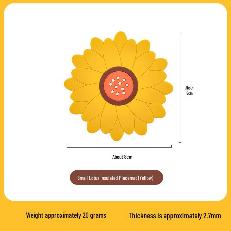 Sunflower Nordic Heat-Resistant Dining Plate and Tea Mat