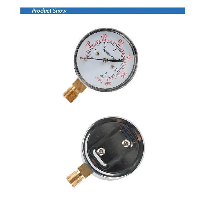 ELECALL YE-60 Air Diaphragm Pressure Gauge 0~6KPA Phosphor Bronze Film Box Pressure Gauge Positive Pressure Meter
