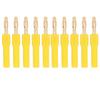 10Pcs Banana Plug 4.0mm Male To 2mm Female Connector 30V AC 60V DC 32A for Testing Yellow