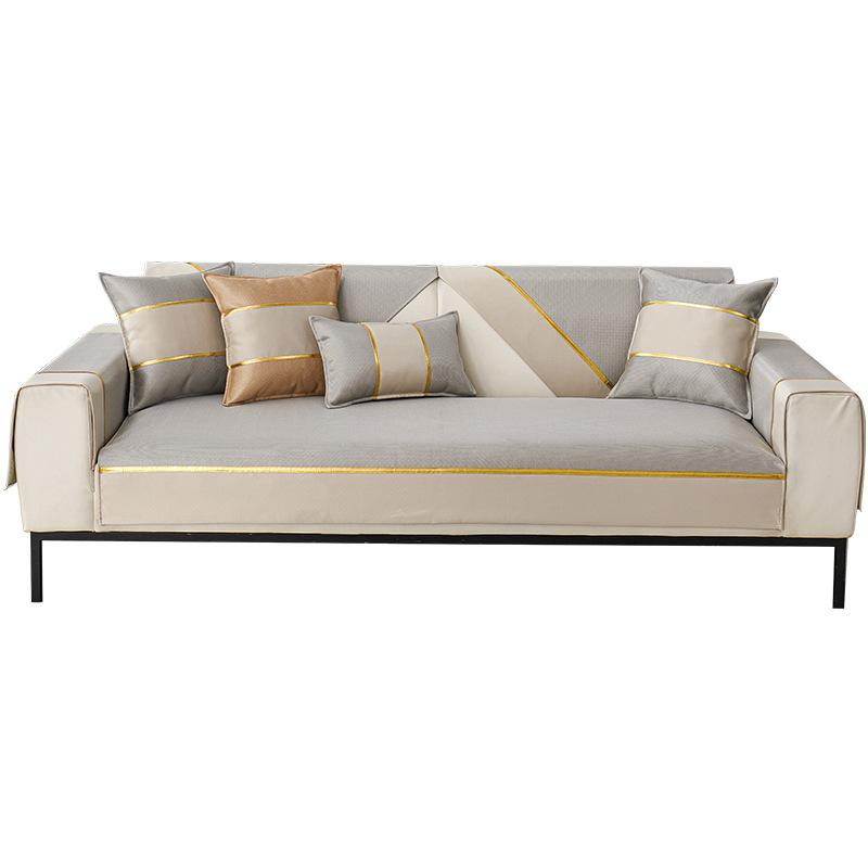 Легкий роскошный высококачественный диван из ледяного шелка, крутой бамбуковый коврик, летняя нескользящая подушка, летняя ткань для чехла на диван