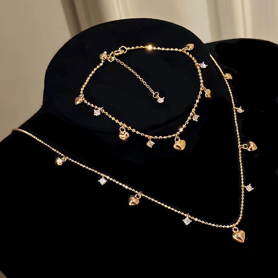 Super Vitality Love Pendant, Tassel Single Diamond Necklace For Women, Light Luxury And High-End Sense Exquisite Niche Pull Bracelet