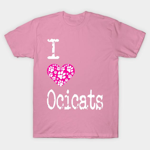 Футболка женская I Heart Ocicats Love Ocicat Breeds Harajuku Print Kawaii футболка летняя женская футболка с коротким рукавом топ футболка