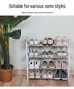 Modern Space-Saving Multi-Layer Shoe Rack: Punch-Free Assembly, Painted Finish for Living Room Storage