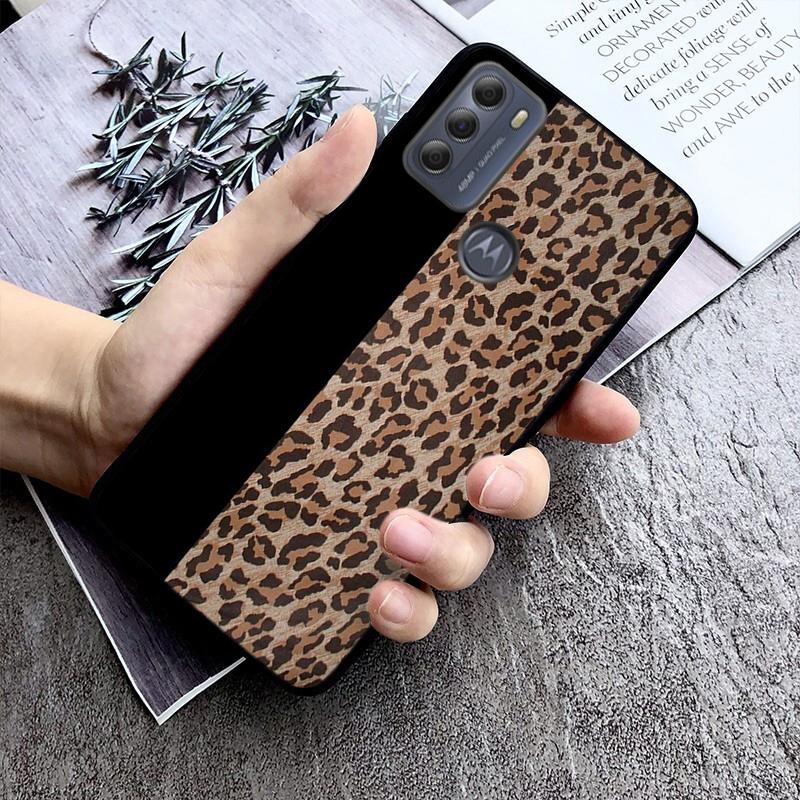 Leopard Phone Case For Motorola G Stylus 5G G Play G35 G45 G54 G24 G86 G04S E13 E14 E32 E32S