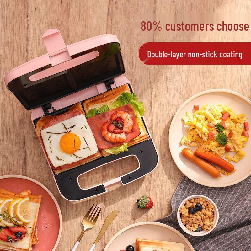 Multi-Functional Double Plate Breakfast Sandwich Toaster-Grill Griddle