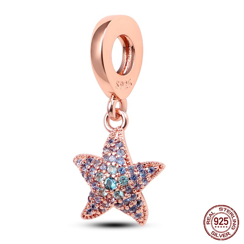 100% настоящие посеребренные бусины серии Ocean, черепаха, краб, русалка, подходят оригинальные браслеты «сделай сам», ювелирные изделия, подарки