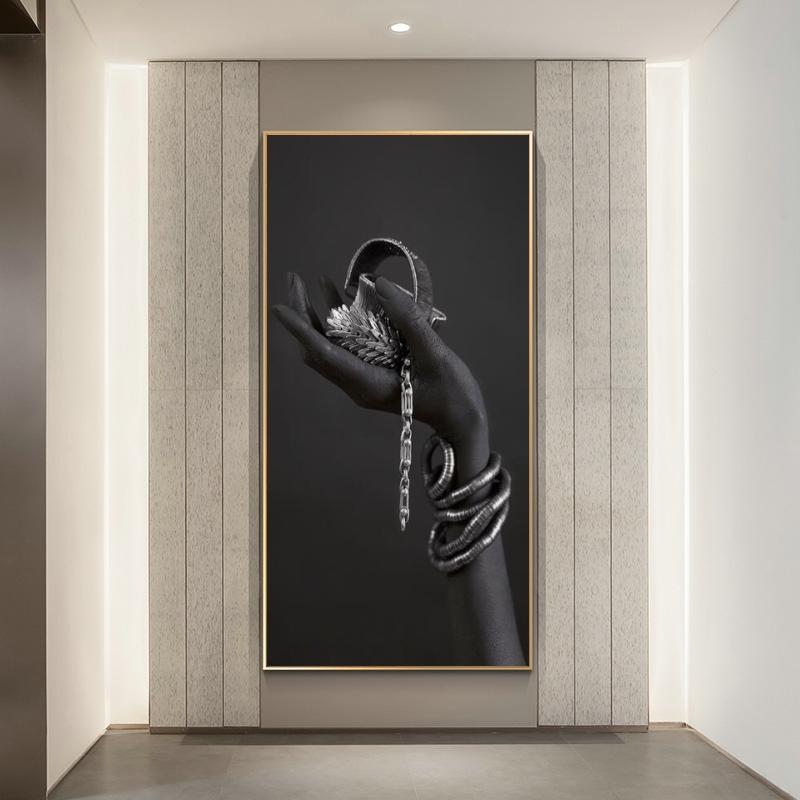 Африканское искусство, черные руки, держать драгоценности, холст, картины на стене, художественные постеры, настенные панели для африканских женщин для домашнего декора