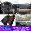 Для Mazda 6 GG1 MPS Atenza 6 Mazdaspeed 2002-2007 Автомобильный коврик на панель приборов Покрытие приборной панели Замша Кожаная подкладка для приборной панели Козырек Аксессуары