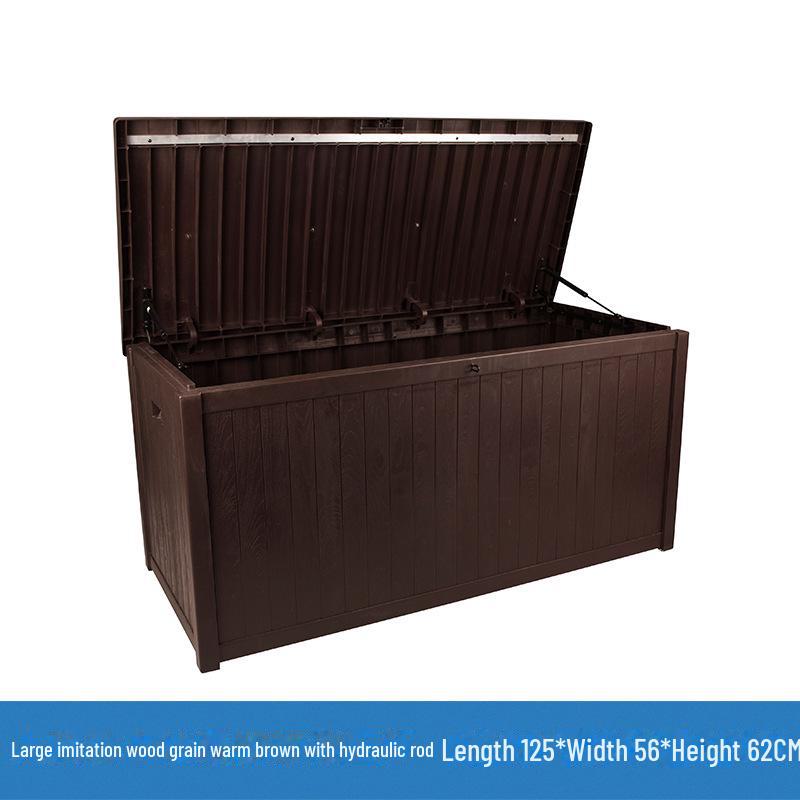 Шкаф для хранения вещей в саду: Водонепроницаемый и солнцезащитный ящик-перекидной верх для использования во дворе семьей на вилле