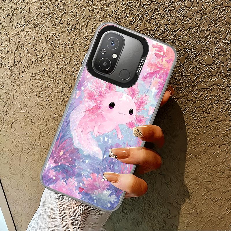 Мультяшный милый аксолотль, ударопрочный чехол для телефона для Xiaomi Poco X7 X6 X5 X3 Pro F7 Ultra M8 Redmi 15C 15 14C 13C 12C 10C 13 12 10