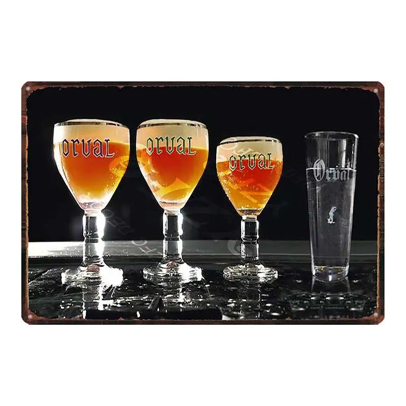 Belgian Beer Orval  Metal Tin Signs Retro Shabby Chi Plates For Wall Bar Home Pub Art Kitchen Coffee  Decor 30X20CM DU-8523B