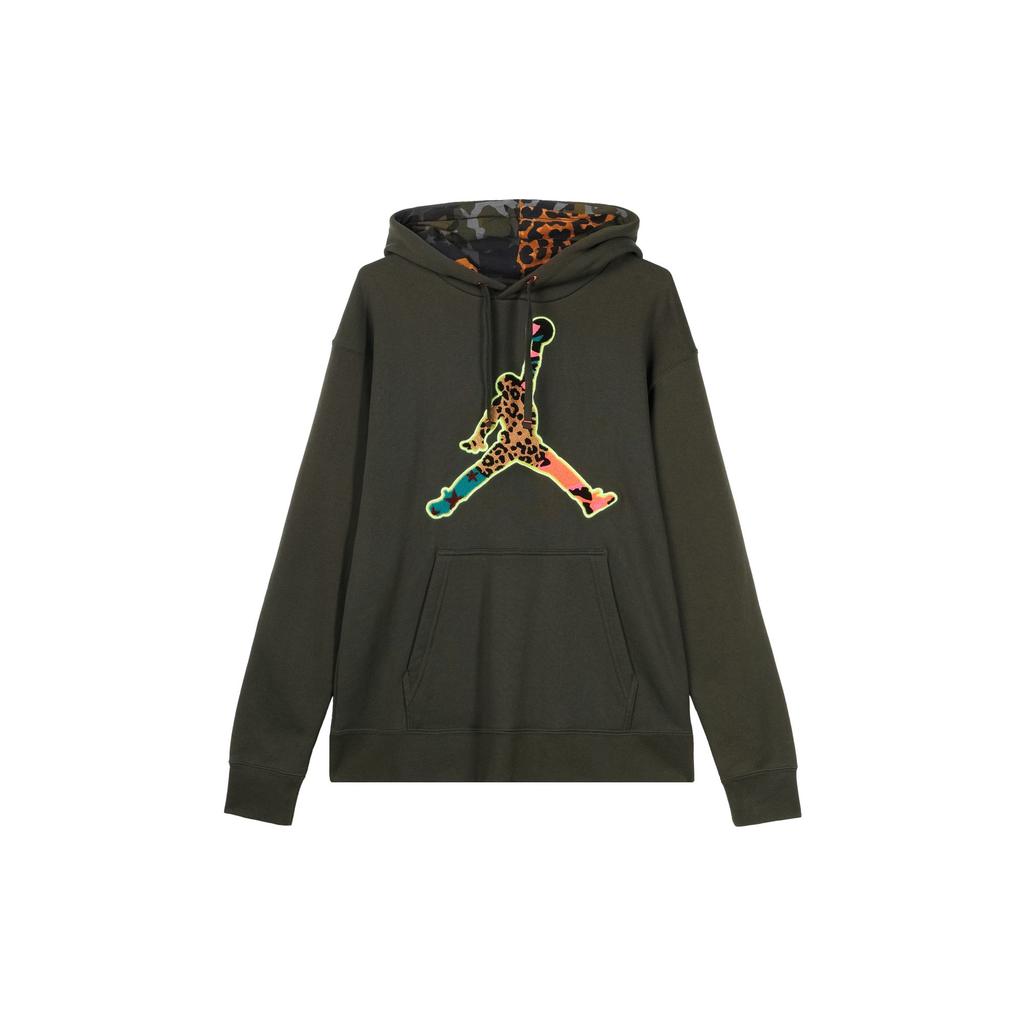 Jordan Sweatshirts Men's Green Hooded Moderate Regular CU1692-355