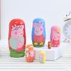 Whimsical Peppa Pig Matryoshka Doll Collection Handmade And Hand-painted