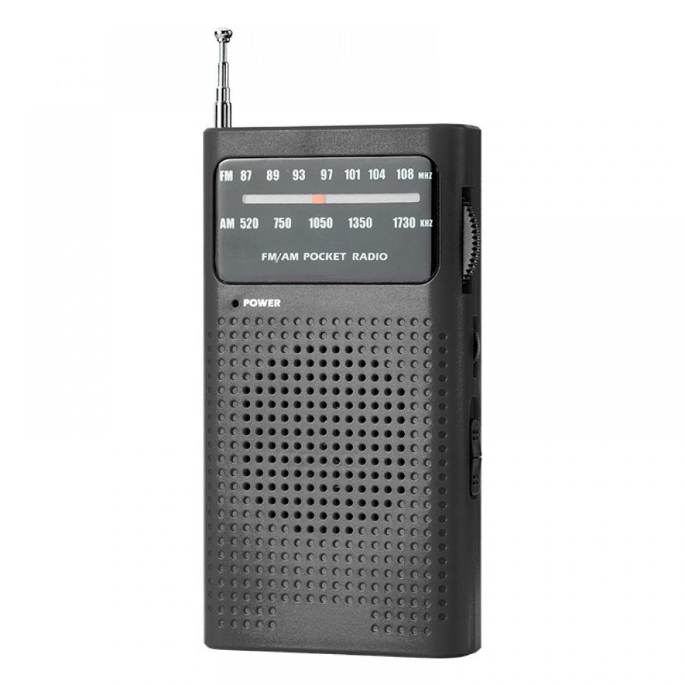 Pocket Radio Battery Operated FM AM Radio Small with Great Reception, Loud Speaker, Headphone Jack, Small Radio with AA Battery Operated