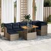 VidaXL Garden Lounge Set 8 Pcs with Grey Cushions Wicker 3326959