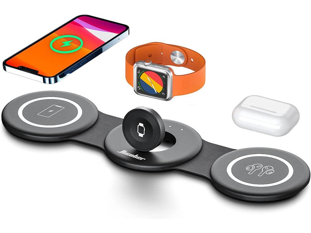 Foldable 3-in-1 Wireless Charger for Mobile, Apple Watch, Magsafe, Huawei