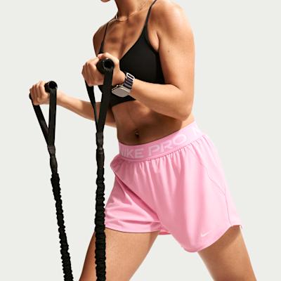 Женские шорты Nike Pro Спортивные шорты женские Rise Розовый/Белый