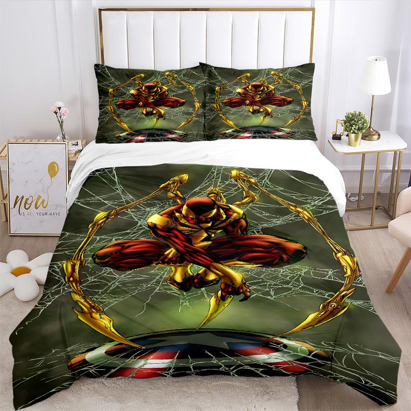 Spiderman Web Artwork Print 3Pcs Bedding Setduvet Cover With 2 Bedropillowcase Home Birthday Gift