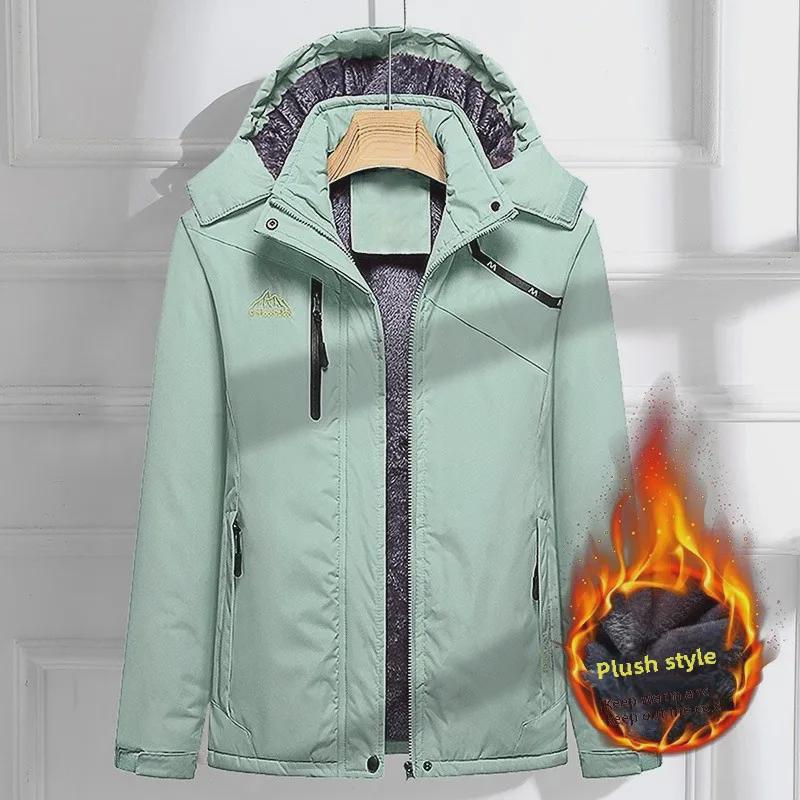 Мужская повседневная ветрозащитная куртка из утолщенного бархата и хлопка — большой размер, теплая для осени и зимы