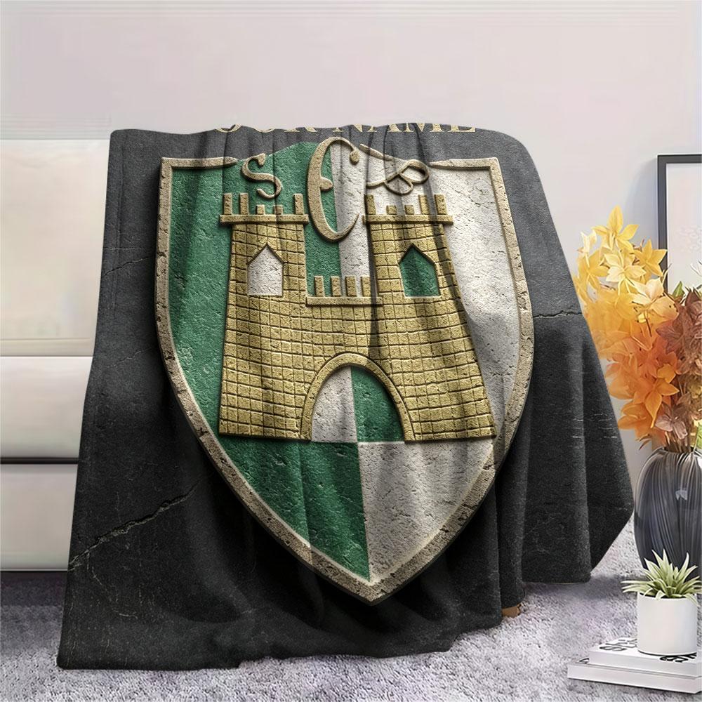 Custom Name,SC Braga Printed Flannel Blanket, soft throw for bedroom sofa, washable, Christmas present, great gift.