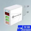 3 Ports USB Charger Quick Fast Charging Wall Adapter with LED Digital Display For Samsung S23 Xiaomi 14 Pro Huawei Mate 60 Redmi