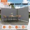 Retractable Side Awning, 79''x 236'' Outdoor Privacy Screen, 180g Polyester Water-proof Retractable Patio Screen, UV 30+ Room Divider Wind Screen for