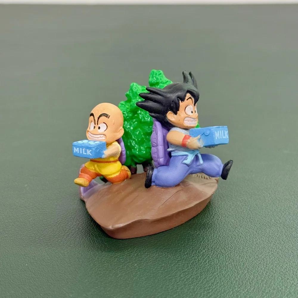 5cm/1.97in Anime Figure Goku and Krillin Action Figures Pvc Statue Desktop Ornamen Collection Model Toys Gifts