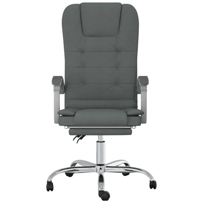 VidaXL Fauteuil de Massage Inclinable de Bureau, Chaise Pivotante avec Dossier et Repose-pied Réglables, Siège de Bureau, 349662