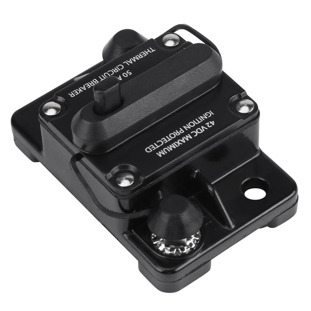 DC12V42V Автомобильный стерео аудиовход Встроенный автоматический выключатель Ручной сброс(50А)