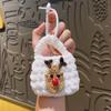 Мини рождественский брелок для ключей Материал для ручного вязания Кошелек для мелочи Мультяшный Санта Узор снежинки Брелок-подвеска Узор снежинки
