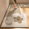 Retro kitchen floor mat, non-slip and easy to clean