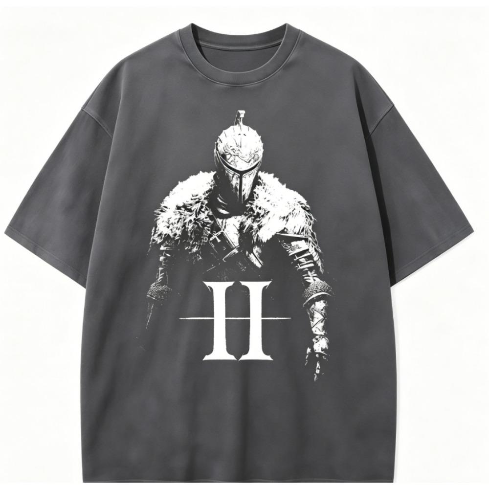 Любитель аниме Dark Souls Стиранная футболка Одежда на весь год Высокое качество Личность Одежда Большой размер Унисекс Новая модель Футболка для пары