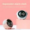 Digital Alarm Clock with Sound‑activated Night Light, Cute Expression Desk Clock for Kids