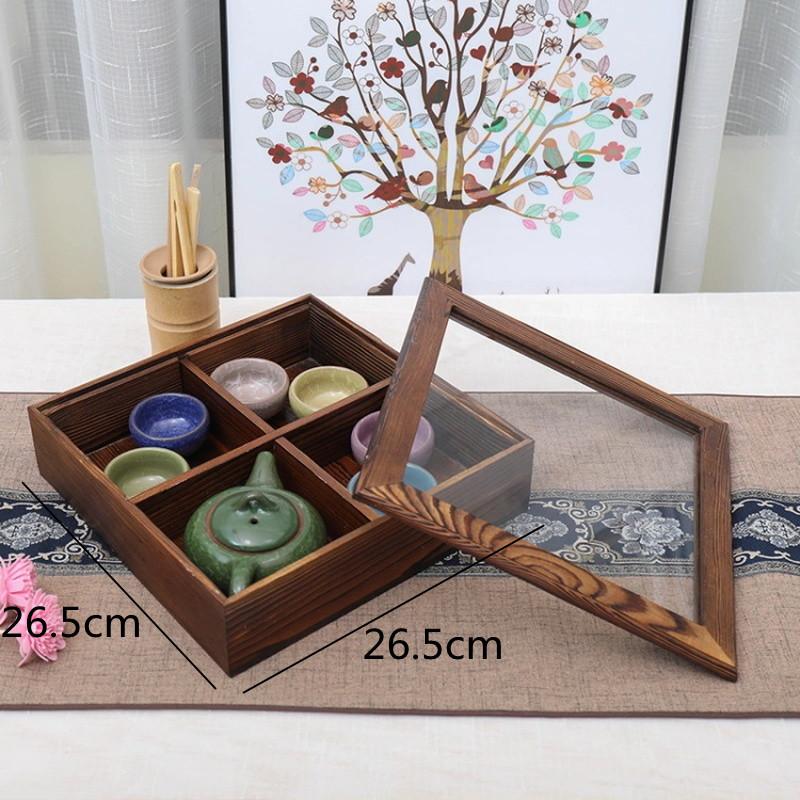 Деревянная тарелка для закусок из сухофруктов с крышкой, коробка для закусок, тарелка для орехов и сухофруктов, коробка для конфет, коробки для хранения закусок, домашний органайзер для хранения