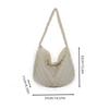 Pleated Bubble Shoulder Bag Solid Color Puffer Padded Crossbody Bag Cloud Pattern Tote Bag  Lady