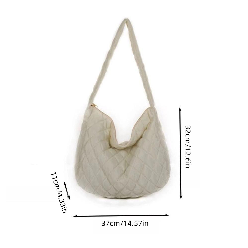 Pleated Bubble Shoulder Bag Solid Color Puffer Padded Crossbody Bag Cloud Pattern Tote Bag Lady