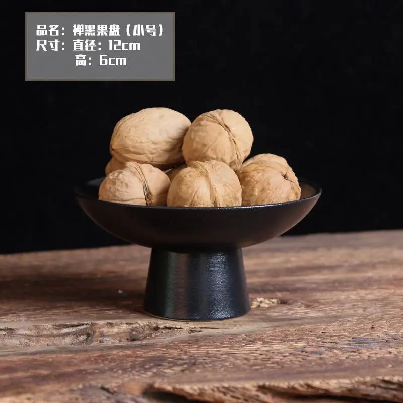 Китайская керамическая фруктовница креативная белая круглая для фруктов, орехов, мелочей, поднос для хранения, домашняя десертная, для мороженого, настольная посуда