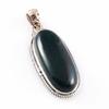 Natural Bloodstone Gemstone 925 Sterling Silver Gift Two Tone Pendant 1.8'' I8t58
