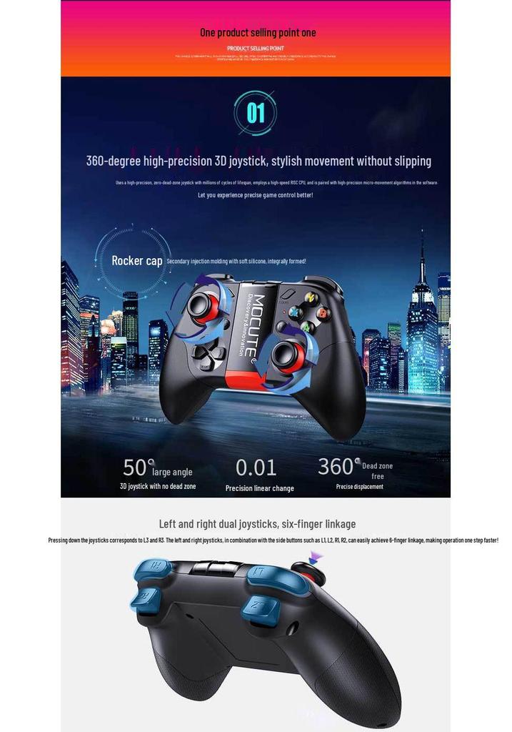 Беспроводной Bluetooth игровой контроллер MOCUTE-054M для iOS и Android