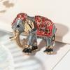 Унисекс Брошь Стразы Эмаль Масляная Капля Форма Слона Противоскользящая Украшение для Воротника Пиджака Костюма Шляпы Шарфа KTJ