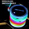 SUK3 1/2PCS Car Luminous Water Cup Coaster 7 Colorful For Mercedes Benz AMG W204 W203 W205 W211 W212 W213 W201 W210 W124 Accessories