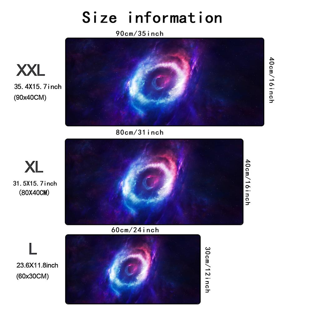 Starry galaxy Mouse Pad HD Large Computer Office Game Table Mats XXL Rubber Anti-slip PC Gaming Keyboard Mousepads Long Desk Mat