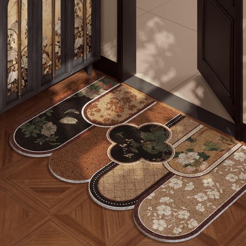 Vintage Style Door Mat Non-Slip Dirt Trapper Easy Clean Outdoor Entrance Durable Wire Ring