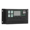 Solar Charge Controller 12V 24V 10A LCD Display Dual USB Port Multiple Guard Solar Panel Regulator for RV Car Boat