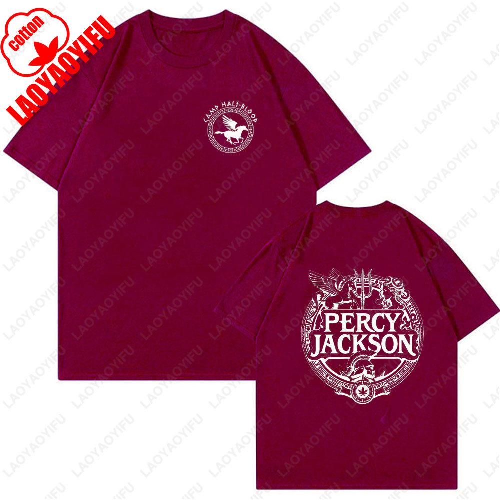 Percy Jackson Graphic T Shirts Camp Half Blood Chronicles Branches Tee Halfblood Shirts Summer Cotton Tee Tops Aesthetic Clothes