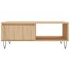  Coffee Table, Sonoma Oak, 90x60x35 Cm, Wood-based Material