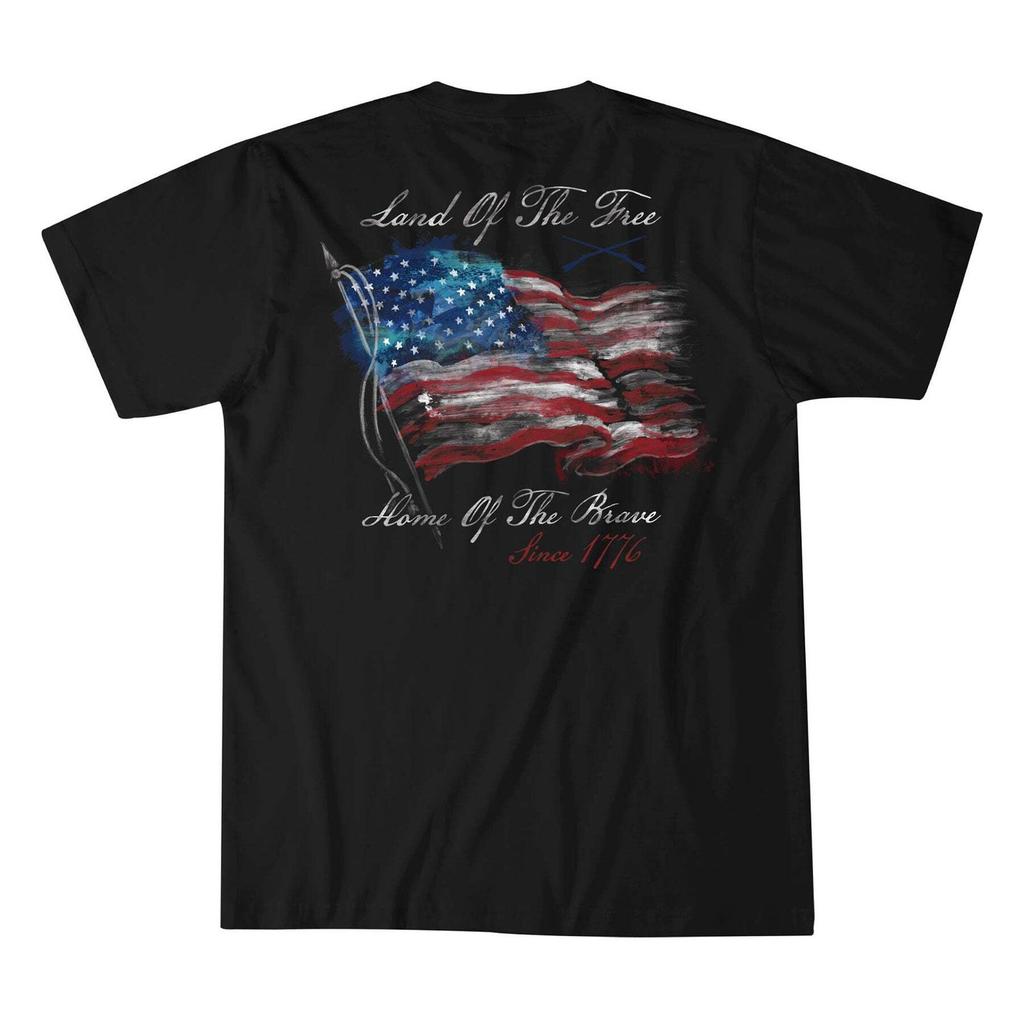 Howitzer Style Boy's T-shirt Waving Flag