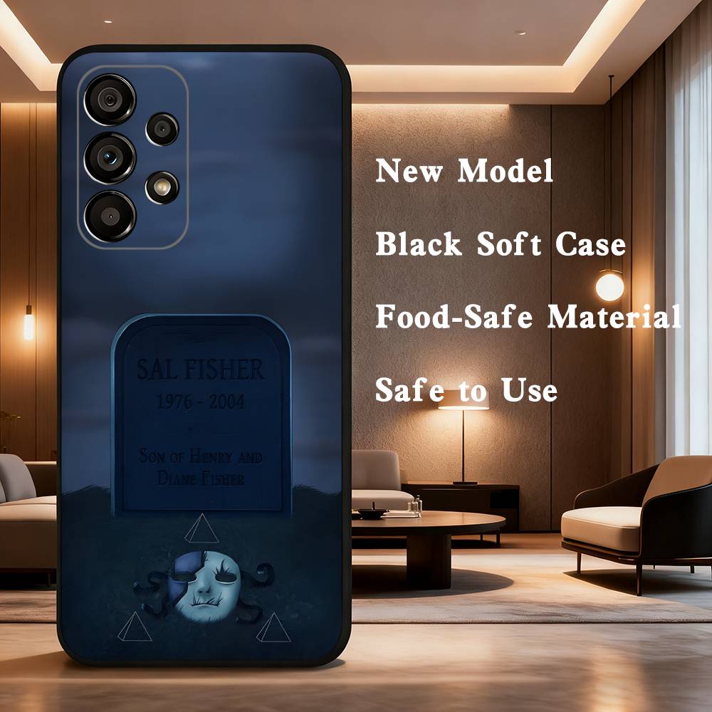 S-Sally F-Face For Samsung Galaxy A73,31,8,9,52,J7,22,Note,72,41,71,53,32,Soft Black Silicone Cover Case