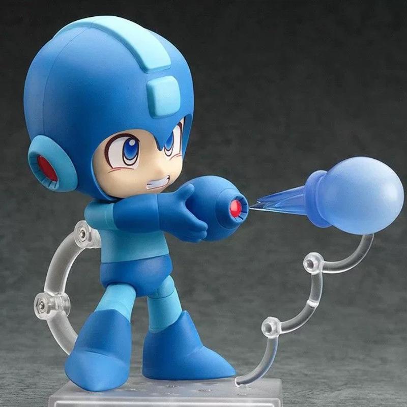 10 см Q-версия Mega Man Rockman Nendoroid 556 Чиби Фигурка Действия Сменная Ручная Пушка Аниме Модель Игрушка Коллекционная Подарок